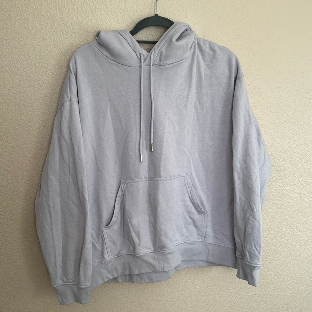 Light Blue/ Light Gray Hoodie Sweatshirt